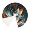 Abstract Animal Zebra Print Rustic Thick Xmas Tree Skirt Xmas Holiday Indoor Party Outdoor Decoration Christmas Pattern view 2