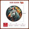 Abstract Animal Zebra Print Rustic Thick Xmas Tree Skirt Xmas Holiday Indoor Party Outdoor Decoration Christmas Pattern view 3