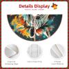 Abstract Animal Zebra Print Rustic Thick Xmas Tree Skirt Xmas Holiday Indoor Party Outdoor Decoration Christmas Pattern view 4