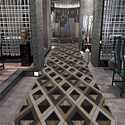 Fouiunler Moroccan Trellis Runner Rug,2x10ft,Retro Checkered Hallway Rugs,with Rubber Backing Washable Rugs Runners Non Skid Kitchen Rugs Runner Rug for Entryway Indoor Floor Runner Carpet