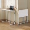 CTREVL Computer Table Space Saving, Folding Desks for Small Spaces, Foldable Writing Computer Desk for Home Office, Foldable Desk, Suitable for Home Office, Study, Rreading(White,100x40cm/39.3x15.7in) view 1