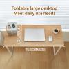 CTREVL Computer Table Space Saving, Folding Desks for Small Spaces, Foldable Writing Computer Desk for Home Office, Foldable Desk, Suitable for Home Office, Study, Rreading(White,100x40cm/39.3x15.7in) view 3