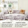 OREZAUQS Plush Soft Couch Cover Washable Sofa Cover Sofa Slipcover Loveseat Cover Futon Cover Thick Shaggy Fuzzy Chair Slipcover Pet Friendly (Purple-White,180 * 380CM) view 3