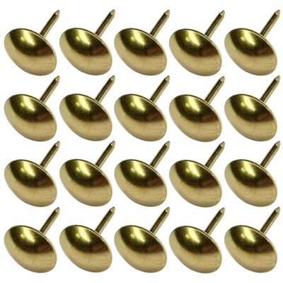 cyclingcolors 20 x Nails Upholstery Nails Furniture Nails 9 mm Gold Furniture Sofa Chair Renovation Vintage Brass Finish