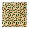 Christmas Holly Gold Foil Candy Wrappers (4" x 4" (125 ct)) view 3