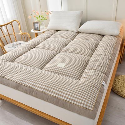 Full-Size Futon Mattresses, Japanese Futon Mattresses, Foldable Japanese Floor Mattresses, Single Double Mattress, Soft And Fluffy Student Dormitory Sleeping M(Size:120x200cm(47.2x78.7in),Color:Khaki)