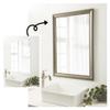 Amanti Art Mirror Makeover 40x30 Bathroom Mirror Frame Border Kit, Peel and Stick Wall Moulding Frame, Fully Assembled Black Border DIY Kit - Mirrored Glass NOT Included - Lyla Ornate Silver Trim view 1
