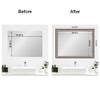 Amanti Art Mirror Makeover 40x30 Bathroom Mirror Frame Border Kit, Peel and Stick Wall Moulding Frame, Fully Assembled Black Border DIY Kit - Mirrored Glass NOT Included - Lyla Ornate Silver Trim view 4