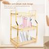GenSDH Gold Makeup Organizer Wall Mounted Bathroom Counter Spice Rack for Bedroom Washroom Office School Kitchen view 3