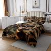 3 Piece 3D Deer Print Quilt Bedding Set Women Aldult Lightweight Bedding Green Camo Bedspread Set American Flag Bedspread Coverlet Soft Microfiber Home Quilt Set for King Bed All Season view 2