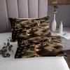3 Piece 3D Deer Print Quilt Bedding Set Women Aldult Lightweight Bedding Green Camo Bedspread Set American Flag Bedspread Coverlet Soft Microfiber Home Quilt Set for King Bed All Season view 3