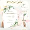 White Rose In Loving Memory Sign, Wedding Ceremony Signs, 6 x 8 Inch Arch Wooden Tabletop Sign with Stand, Wedding Reception Decoration Supplies (BJ04) view 2