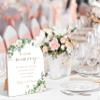 White Rose In Loving Memory Sign, Wedding Ceremony Signs, 6 x 8 Inch Arch Wooden Tabletop Sign with Stand, Wedding Reception Decoration Supplies (BJ04) view 4