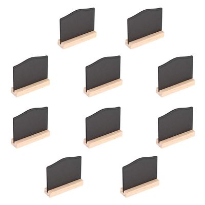 10 Pcs Mini Blackboard Decor Message Board Ornament Miniature Decoration Decorative Set Display Decorated Adornment for Christmas Home Bar Party Hotel, Hanging Hook Stands