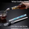 VULHVDJU Wine Cooling Stick, Wine Chiller Stick Rapid Cooler, Rapid Iceless 3-in-1 Stainless Steel Wine Bottle Cooler Stick,for Wine Lovers (2pcs) view 4