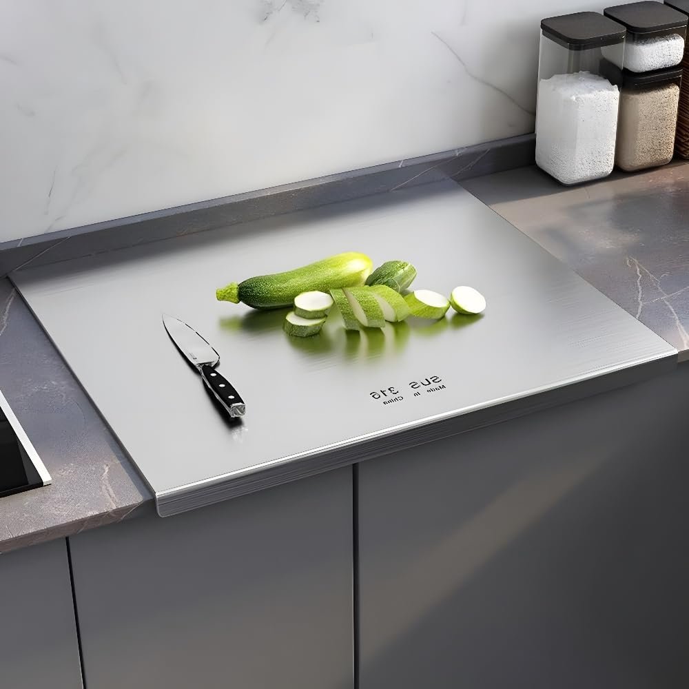 316 Stainless Steel Cutting Board,Cutting Boards for Kitchen,Chopping Board,Large Cutting Board for Chopping Meat,Vegetables,Fruits,Cheese - 31.50 * 22.83in