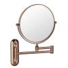 DAHSLNWKN Makeup Mirror Wall Mounted, Magnifier 10x Round Makeup Mirror, 360 Rotation Double-Sided Makeup Mirror, for Makeup, Shaving(Rose Gold) view 1