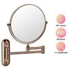 DAHSLNWKN Makeup Mirror Wall Mounted, Magnifier 10x Round Makeup Mirror, 360 Rotation Double-Sided Makeup Mirror, for Makeup, Shaving(Rose Gold) view 2