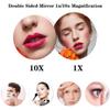 DAHSLNWKN Makeup Mirror Wall Mounted, Magnifier 10x Round Makeup Mirror, 360 Rotation Double-Sided Makeup Mirror, for Makeup, Shaving(Rose Gold) view 3