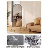 GRRICEPL Magazine Rack, Organizer with Full Body Mirror, Adjustable Mirror Angle, 4 Shelves with Guard, with Four 360 Swivel Pulleys(Beige) view 3