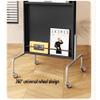 GRRICEPL Magazine Rack, Organizer with Full Body Mirror, Adjustable Mirror Angle, 4 Shelves with Guard, with Four 360 Swivel Pulleys(Beige) view 4