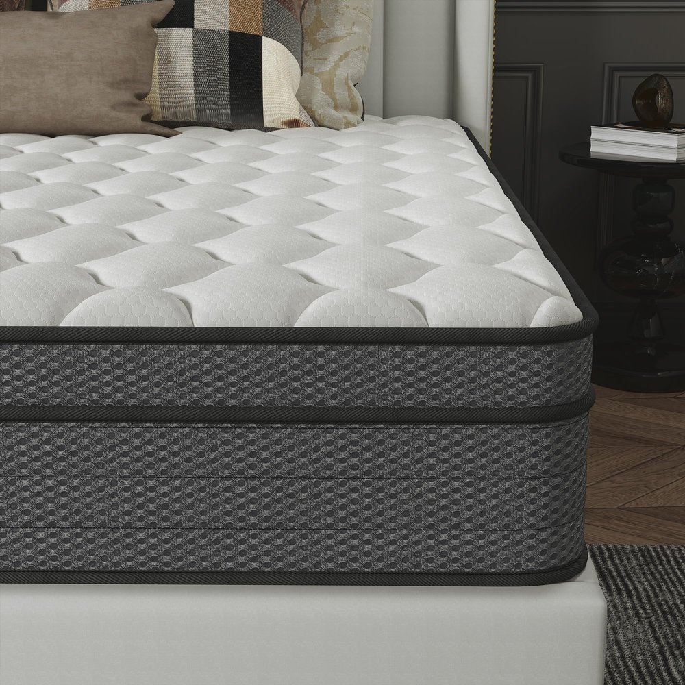 CHEVNI King Mattress,12 Inch King Size Hybrid Mattress with Individual Pocket Springs,Enhanced Edge Support,Medium Firm Feel,CertiPUR-US (12 Inch, King)