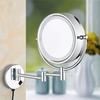 DAHSLNWKN Makeup Mirrors Wall Mounted,Bathroom Brass Magnify Folding Extendable Lighted Vanity Mirrors with Lights(3X) view 3