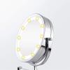 DAHSLNWKN Wall-Mounted Makeup Mirror Chrome Led7 Inch Mirror Telescopic Wall Mirror 3 Times Magnifying Glass Double Folding Mirror view 3