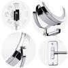 DAHSLNWKN Wall-Mounted Makeup Mirror Chrome Led7 Inch Mirror Telescopic Wall Mirror 3 Times Magnifying Glass Double Folding Mirror view 4