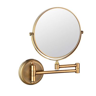 DAHSLNWKN Makeup Mirror Wall Mounted Mirror, Extending Folding Bathroom Shaving Cosmetic Make Up Mirror -3X Magnification