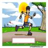 Personalized Name That Toon Rollerblading - Female Snow Globe Magnet - Great Gift! view 4