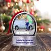 Personalized Friendly Folks Service Van, Blue - Male Snow Globe Magnet - Great Gift! view 1