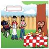 Personalized Name That Toon Family Backyard Barbeque 1 boy Snow Globe Magnet - Great Gift! view 4