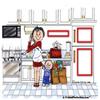 Personalized Friendly Folks #1 Mom Snow Globe Magnet - Great Gift! view 4
