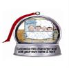 Personalized Friendly Folks Tub Time - One Girl, One Boy Snow Globe Magnet - Great Gift! view 2