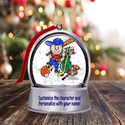 Personalized Friendly Folks Future Athlete - Female Snow Globe Magnet - Great Gift!
