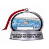 Personalized Friendly Folks Swimmer - Female Snow Globe Magnet - Great Gift! view 2