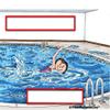 Personalized Friendly Folks Swimmer - Female Snow Globe Magnet - Great Gift! view 4