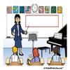 Personalized Name That Toon Music Teacher Snow Globe Magnet - Great Gift! view 4