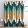 Qtjacryxen Geometric Blackout Curtains 54 Inch Length, Retro Curtains for Bedroom Decor, Mid Century Modern Window Curtains for Living Room, Abstract Black Out Grommet Drapes 38 x 54, 2 Panels view 1