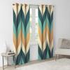 Qtjacryxen Geometric Blackout Curtains 54 Inch Length, Retro Curtains for Bedroom Decor, Mid Century Modern Window Curtains for Living Room, Abstract Black Out Grommet Drapes 38 x 54, 2 Panels view 4