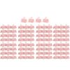 LOGOFUN 100PCS Floral Place Cards Rose Flower Name Cards Paper Hollow Rose Folded Tent Cards for Valentine's Day Wedding Party Supplies - Pink view 1