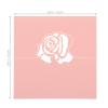 LOGOFUN 100PCS Floral Place Cards Rose Flower Name Cards Paper Hollow Rose Folded Tent Cards for Valentine's Day Wedding Party Supplies - Pink view 2