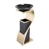 CAIMIAO Outdoor Trash Can Outdoor Trash Can Indoor/Outdoor Trash Can, Stainless Steel Garbage Can with Removable Inner Bucket and Top Tray, Commercial Waste B view 1