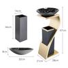 CAIMIAO Outdoor Trash Can Outdoor Trash Can Indoor/Outdoor Trash Can, Stainless Steel Garbage Can with Removable Inner Bucket and Top Tray, Commercial Waste B view 2