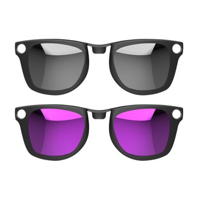 HiBloks 2Pcs Polarized Clip for Ray-Ban Meta Wayfarer & Gen 2 (RW4006/RW4012 Regular 50-22), Discoloration Clip for Meta Wayfarer Gen 2 Accessories Protect Your Eyes, Cool & Fashion (Silver, Purple)