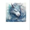 11x14 Fantasy Wall Art Canvas Print (Blue Dragon) view 1