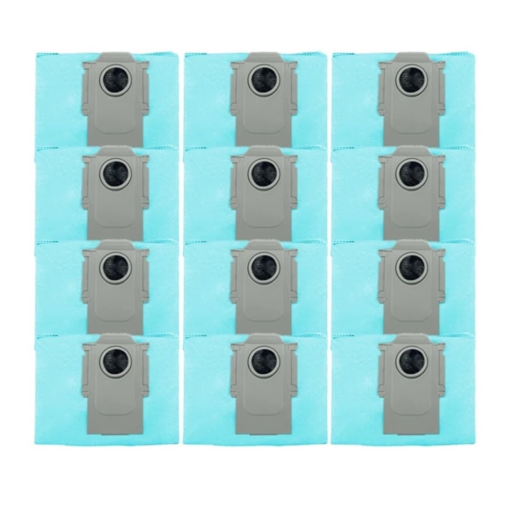 MCVHREH 12Pcs Dust Bag, Compatible for Roborock S8 Plus S8 Pro Ultra /S7 Maxv Ultra / Q5+ / Q7+ / T8 Robot Vacuum Cleaner Sweeping Disposable Dust Bag Accessories