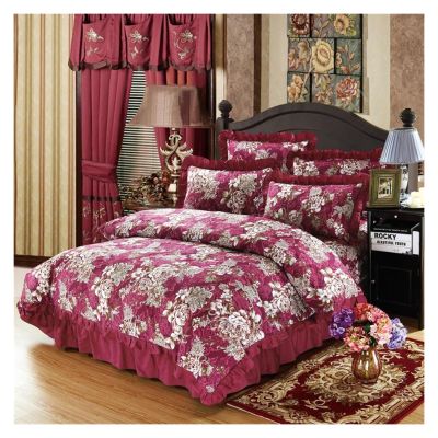 Cotton Soft Bedclothes Queen King Size Bedding Sets Quilted Thick Bed Spread Duvet Cover Bed Sheet Set Pillowcase 4/6Pcs,Bed