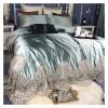 High End Luxury Wedding Cotton Lace Bedding Set Egyptian Cotton Duvet Cover Skin Friendly 4pcs Set,Bed view 1